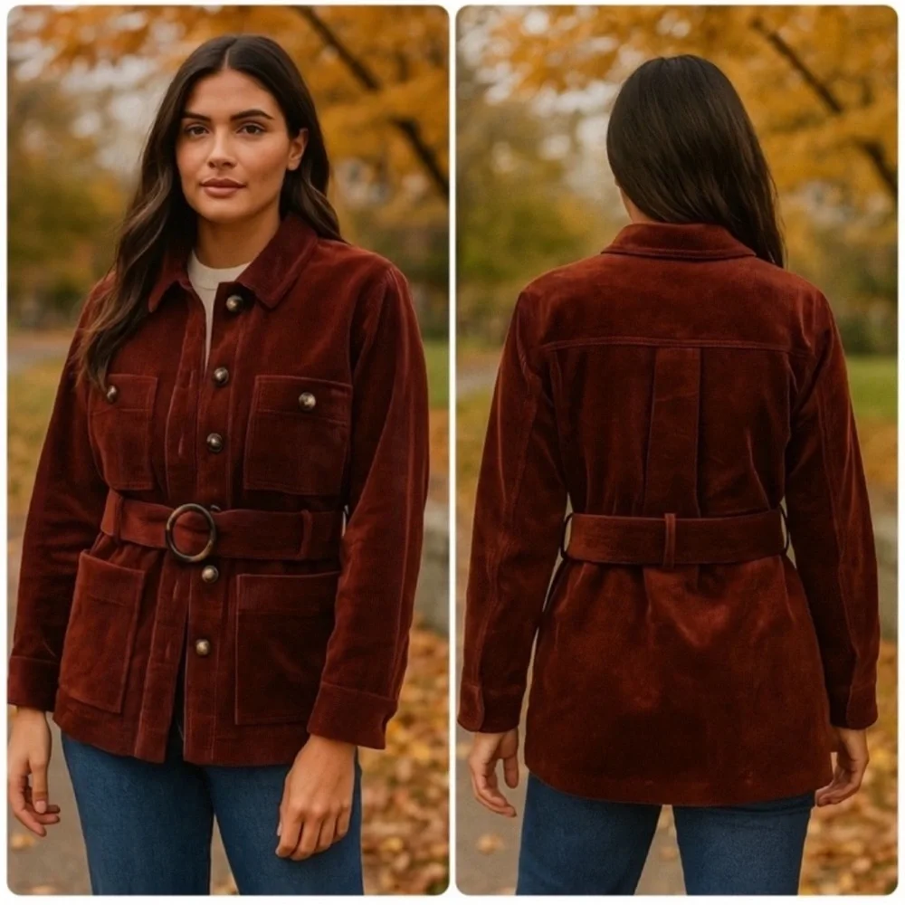 Sezane Madenn Jacket Corduroy Red Rust
Brown Size 44 US 12 - Picture 4 of 9